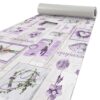 Teppichläufer Küchenläufer PVC rutschfest abwaschbar Lavendel Herz Provence Holz mehrfarbig 50cm Breit