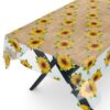 Transparente Tischdecke Vinyl Tischfolie Folie Tischschutzfolie 0,15mm mit Muster Sonnenblume Breite 140cm