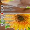 Transparente Tischdecke Vinyl Tischfolie Folie Tischschutzfolie 0,15mm mit Muster Sonnenblume Breite 140cm