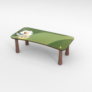 Kinder Tritthocker aus Holz mit Motiv Champions Grün
