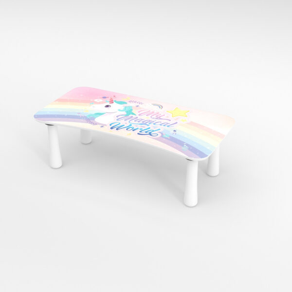Kinder Tritthocker aus Holz mit Motiv Wings Rosa