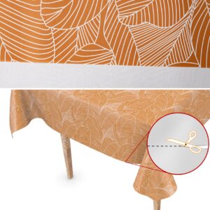 Wachstuch Tischdecke Wachstischdecke Mathilda Hellbraun Outdoor Tischdecke abwaschbar Gartentischdecke