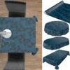 Tischdecke Wachstuch Haus- & Gartentischdecke Liane Efeu Blau