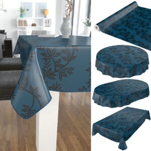 Tischdecke Wachstuch Haus- & Gartentischdecke Liane Efeu Blau