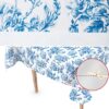 Wachstuch Tischdecke abwaschbar Wachstischdecke Mila Blau Gartentischdecke