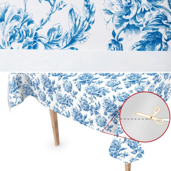 Wachstuch Tischdecke abwaschbar Wachstischdecke Mila Blau Gartentischdecke