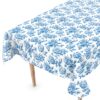 Wachstuch Tischdecke abwaschbar Wachstischdecke Mila Blau Gartentischdecke