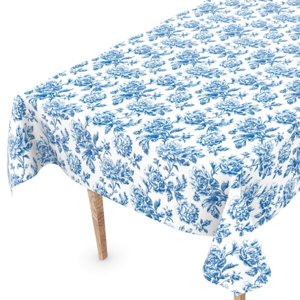 Wachstuch Tischdecke abwaschbar Wachstischdecke Mila Blau Gartentischdecke