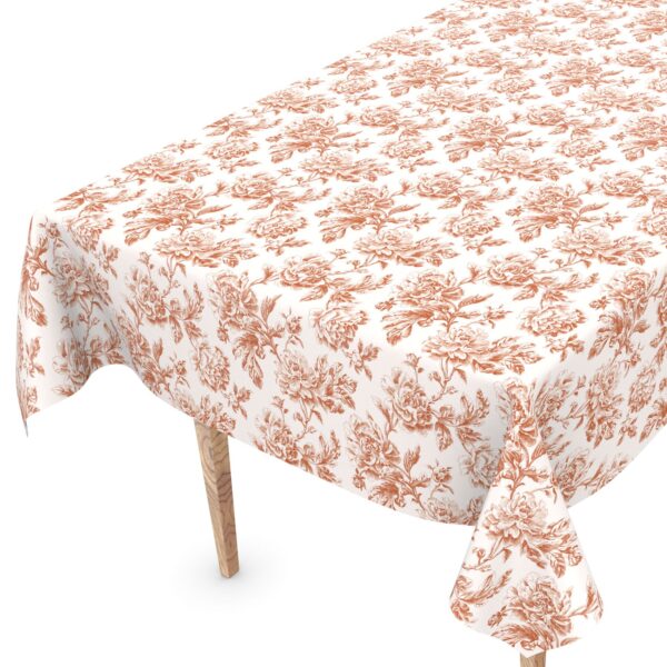 Wachstuch Tischdecke abwaschbar Wachstuchtischdecke Mila Beige Gartentischdecke