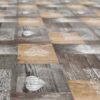 WachstuchTischdecke abwaschbar Wachstischdecke Landhaus Holz Herz Rustikal Braun pflegeleicht