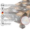 WachstuchTischdecke abwaschbar Wachstischdecke Landhaus Holz Herz Rustikal Braun pflegeleicht