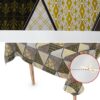 Wachstuch Wachstuchtischdecke Futuristik Schwarz Gold abwaschbar