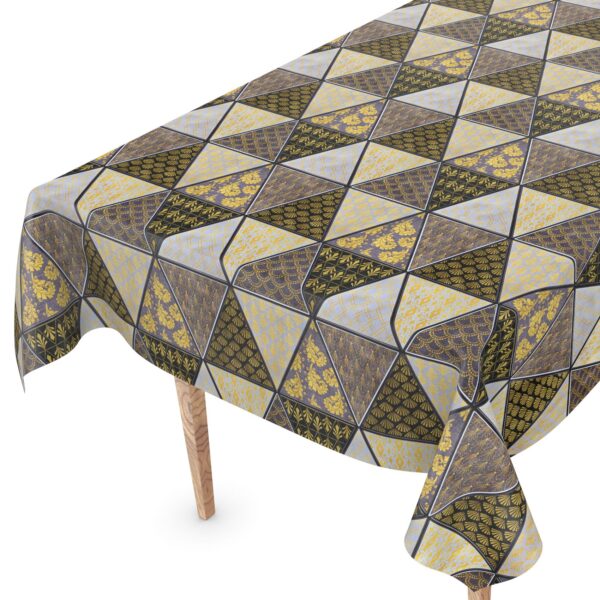 Wachstuch Wachstuchtischdecke Futuristik Schwarz Gold abwaschbar