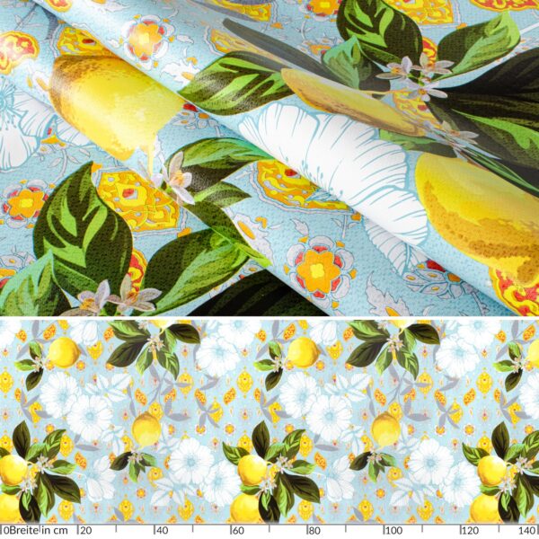 Wachstuch Tischdecke Wachstischdecke Gartentischdecke Lemon Zitrone Gelb Outdoor Tischdecke für draußen
