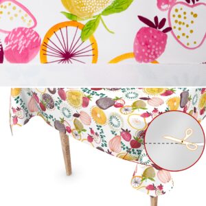 Wachstuch Wachstuchtischdecke Fruchtgarten abwaschbar Gartentischdecke Tischdecke Outdoor