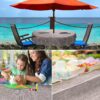 Wachstuch Tischdecke Outdoor Gartentischdecke Leinenoptik Beige Wachstischdecke