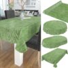 Wachstuchtischdecke Wachstuch Gartentischdecke Leinenoptik Grün Tischdecke abwaschbar