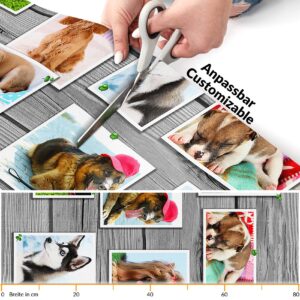 Läufer Küchen Teppich PVC rutschfest Textil abwaschbar Hundemotiv Mehrfarbig 80cm Breit