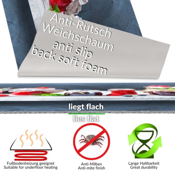 Küchenläufer isolierend Boden Läufer abwaschbar Marmelade Mehrfarbig 50cm Breit