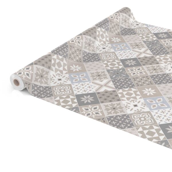 Tischdecke Fliese Mosaik Karo Kachel Beige pflegeleicht abwaschbar Wachstuch Wachstuchtischdecke