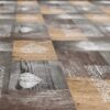 Tischdecke Holz Rustikal Herz Liebe Braun pflegeleicht abwaschbar Wachstuch Wachstuchtischdecke
