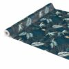 Wachstuch Tischdecke abwaschbar Palmen Blau Blätter Wachstischdecke Gartentischdecke Outdoor Tischdecke