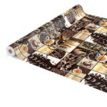 Tischdecke Wachstuch Coffee Barista Kaffeebohnen Braun pflegeleicht abwaschbar Wachstuchtischdecke
