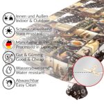 Tischdecke Wachstuch Coffee Barista Kaffeebohnen Braun pflegeleicht abwaschbar Wachstuchtischdecke
