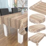 Wachstuchtischdecke Wachstuch Tischdecke abwaschbar Flecht Jute Optik Beige pflegeleicht