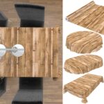 Tischdecke Wachstuch Holz Industrie Brett Industry Beige pflegeleicht abwaschbar Wachstuchtischdecke