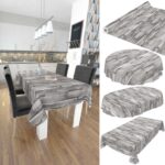 Tischdecke Wachstuch Holz Industrie Brett Industry Grau pflegeleicht abwaschbar Wachstuchtischdecke