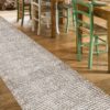 Teppichläufer Küchenläufer rutschfest abwischbar Teppich Flechoptik Stroh Beige 65cm Breit
