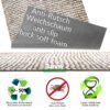 Teppichläufer Küchenläufer rutschfest abwischbar Teppich Flechoptik Stroh Beige 65cm Breit