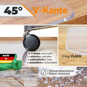 Bodenschutz Transparent Stuhlmatte Bürostuhlunterlage Bastelunterlage in vielen Größen und Formen