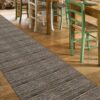 Küchenläufer Teppich Linien Braun Breite 65cm Teppichläufer