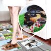 Läufer Küchen Teppich PVC rutschfest Textil abwaschbar Hundemotiv Mehrfarbig 80cm Breit