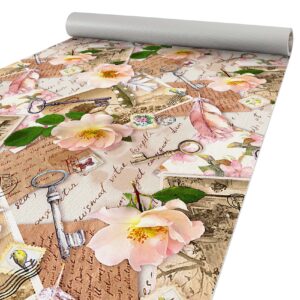 Pflegeleicht Läufer Premium Flur Küche Bad Isolierend Vintage Beige 80cm Breit