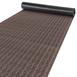 Küchenläufer Premium 3-Schicht Boden gummiert Läufer waschbar Flechtoptik Braun 65cm Breit