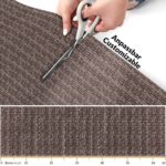 Küchenläufer Premium 3-Schicht Boden gummiert Läufer waschbar Flechtoptik Braun 65cm Breit