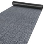 Küchenläufer Qualität 3-Schicht Boden gummiert Läufer waschbar Flechtoptik Grau 65cm Breit