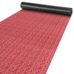 Küchenteppich pflegeleicht Premium Läufer waschbar Flechtoptik Rot 65cm Breit