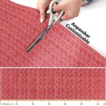 Küchenteppich pflegeleicht Premium Läufer waschbar Flechtoptik Rot 65cm Breit