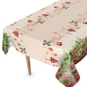 Weihnachtstischdecke Wachstuch Tischdecke abwaschbar Wachstischdecke Weihnachstskranz