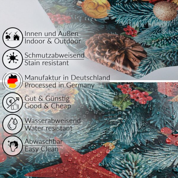 Weihnachtstischdecke Wachstuch Tischdecke abwaschbar Wachstischdecke Tannenbaum