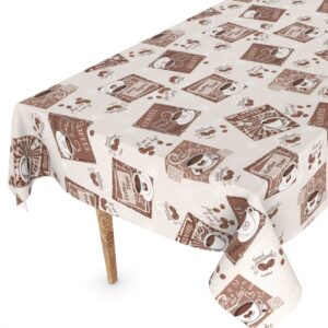 Wachstuch Tischdecke abwaschbar Wachstischdecke Meterware Coffee Time Outdoor Tischdecke Gartentischdecke