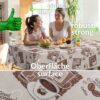 Wachstuch Tischdecke abwaschbar Wachstischdecke Meterware Coffee Time Outdoor Tischdecke Gartentischdecke