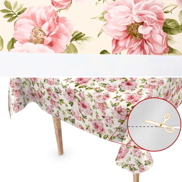 Wachstuchtischdecke abwaschbare Tischdecke Outdoor Natalie Blumen Gartentischdecke wetterfest