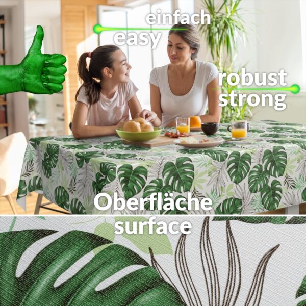 Wachstuch Tischdecke abwaschbar Wachstischdecke Meterware Palmenblätter Grün Outdoor Tischdecke Gartischdecke