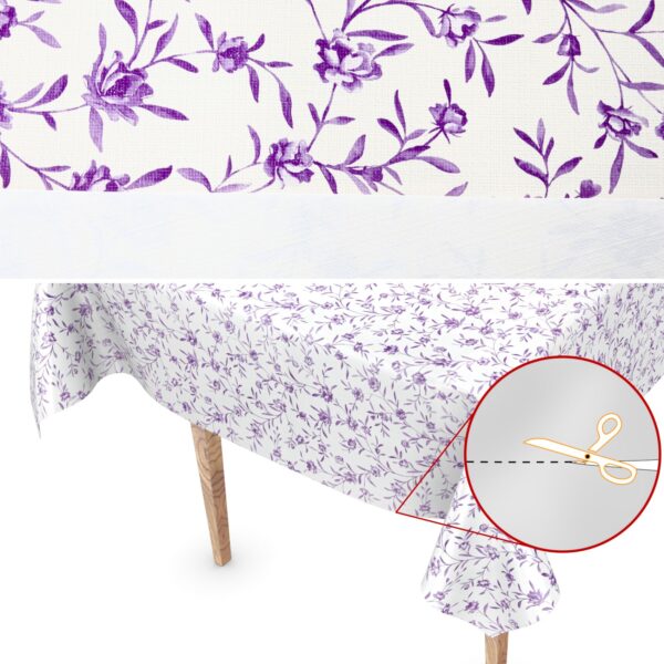 Wachstuch Tischdecke abwaschbar Wachstischdecke Violetta Lila Gartentischdecke Outdoor Indoor