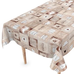 Wachstuch Wachstuchtischdecke Kaffee Coffee abwaschbare Tischdecke Outdoor Gartentischdecke